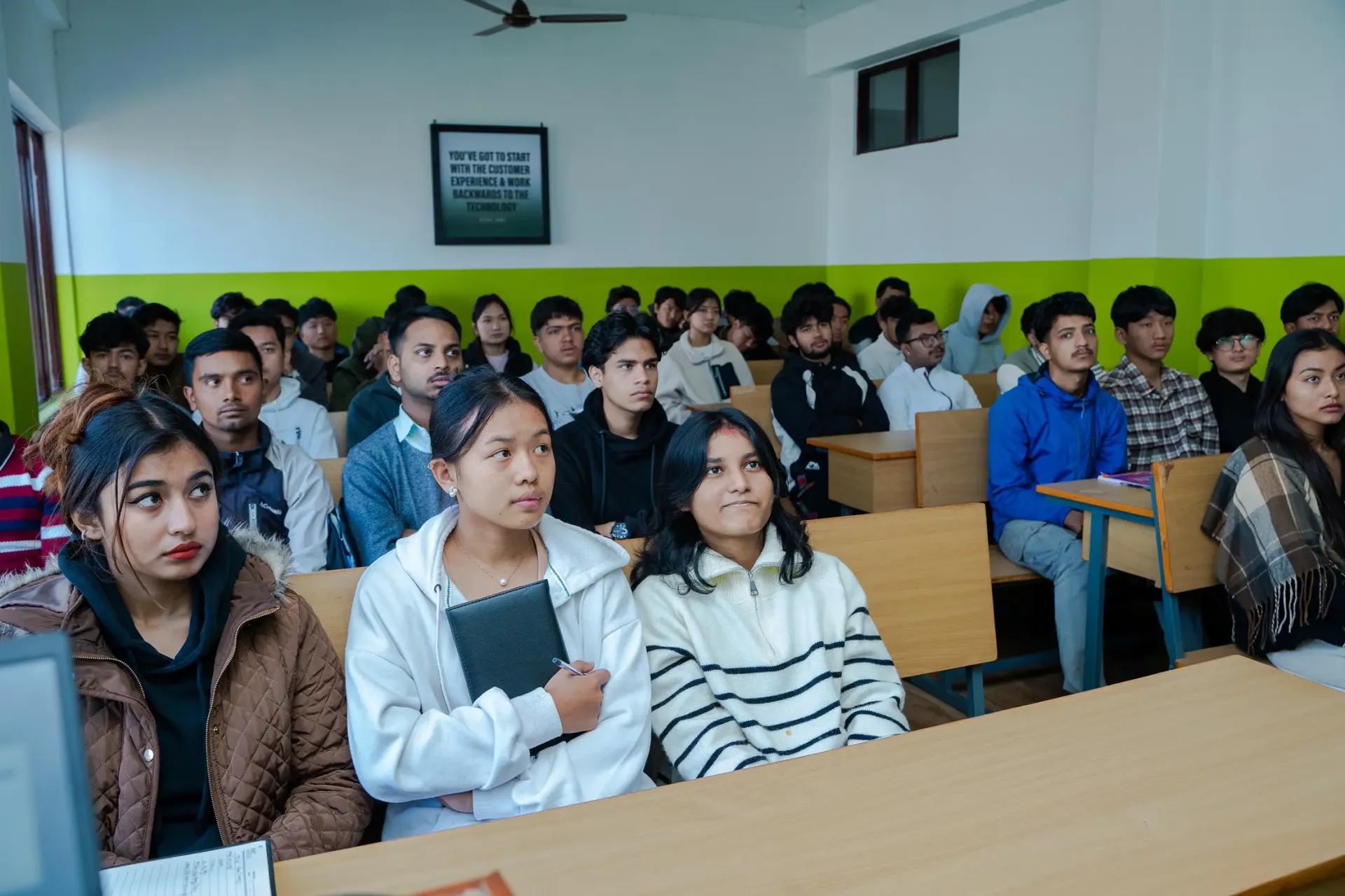 Students sitting in lecture hall